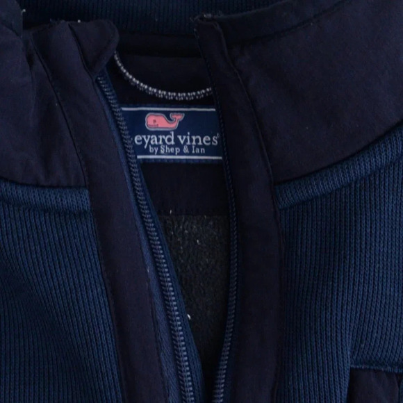 Vineyard Vines Navy Zip Up 100% Cotton Vest  Size XXL - Picture 10 of 11
